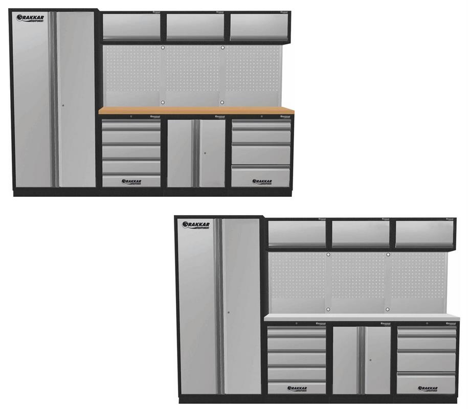 Mobilier d’atelier 4 éléments - Drakkar Equipement | Plan de travail HÊTRE ou INOX